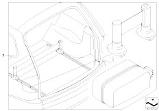E83 X3 2.0i N46 SAV / Vehicle Trim/  Luggage Compartment Lashing Straps