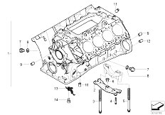 E65 745d M67N Sedan / Engine Engine Block