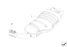 E83 X3 2.0d M47N2 SAV / Exhaust System Sports Rear Silencer