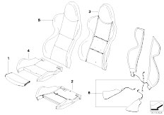 E85 Z4 2.2i M54 Roadster / Seats Sports Seat Upholstery Parts