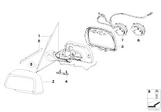 E83N X3 2.0d M47N2 SAV / Vehicle Trim/  Outside Mirror