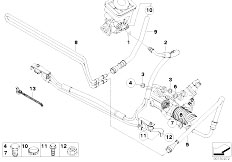 E46 330xd M57 Sedan / Steering Hydro Steering Oil Pipes