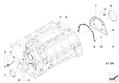 E65 745d M67N Sedan / Engine/  Engine Block Mounting Parts