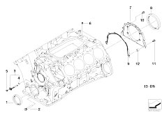 E65 745d M67N Sedan / Engine/  Engine Block Mounting Parts