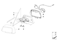 E83N X3 2.0d M47N2 SAV / Vehicle Trim/  Electrochromic Outside Mirrors430a S760a
