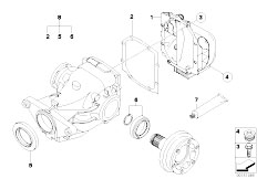 E64 645Ci N62 Cabrio / Rear Axle Final Drive Gasket Set