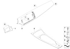 E85 Z4 2.5i N52 Roadster / Vehicle Trim Decor Strips Glossy Leather