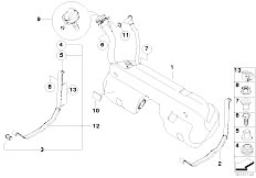 E85 Z4 2.5i N52 Roadster / Fuel Supply Fuel Tank Mounting Parts
