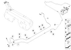 E85 Z4 M3.2 S54 Roadster / Fuel Supply/  Fuel Pipe And Scavenging Line