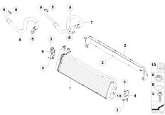 E61N M5 S85 Touring / Radiator/  Engine Oil Cooler Oil Cooler Line