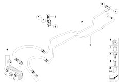 E83N X3 3.0si N52N SAV / Radiator Oil Cooler Pipe Heat Exchanger