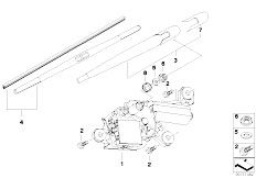 E83 X3 2.0d M47N2 SAV / Vehicle Electrical System Single Parts For Rear Window Wiper