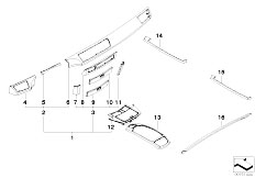 E67 760LiS N73 Sedan / Vehicle Trim Fine Wood Trim Nutwood With Inlay-2