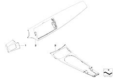 E85 Z4 2.5i N52 Roadster / Vehicle Trim Retrofit Alu Decor Strips Pianolack