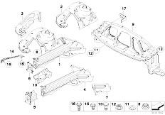 E85 Z4 M3.2 S54 Roadster / Bodywork/  Wheelhouse Engine Support