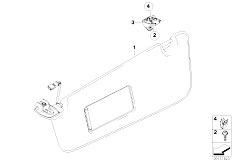 E61N M5 S85 Touring / Vehicle Trim/  Sun Visor