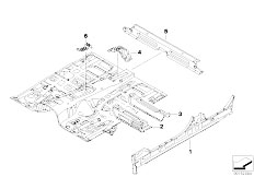 E71 X6 30dX M57N2 SAC / Bodywork Floor Parts Rear Interior