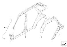 E70 X5 3.0sd M57N2 SAV / Bodywork/  Single Components For Body Side Frame