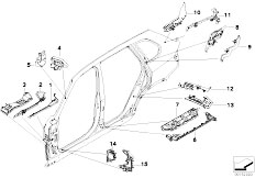 E70 X5 3.0d M57N2 SAV / Bodywork Cavity Shielding Side Frame