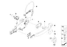 E70 X5 3.0sd M57N2 SAV / Bodywork/  Door Handle Front Lock Single Parts
