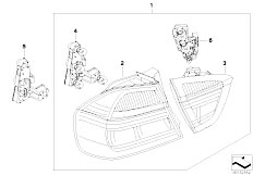E90 325d M57N2 Sedan / Lighting/  Retrofit Kit Rear Light Black Line