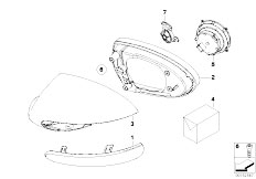 E64 M6 S85 Cabrio / Vehicle Trim Mounting Parts F M Outside Mirror