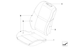 E60 M5 S85 Sedan / Individual Equipment Indiv Cover For M Multifunction Seat