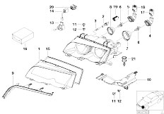 E46 330Ci M54 Coupe / Lighting/  Single Components For Headlight-2