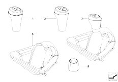 E88 118i N43 Cabrio / Gearshift/  Gear Shift Knobs Shift Lever Coverings
