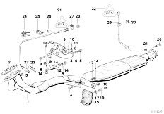 E30 318i M40 2 doors / Exhaust System Exhaust Assembly With Catalyst