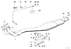 E34 518i M40 Sedan / Exhaust System/  Exhaust Assembly With Catalyst-3