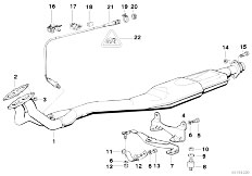 E34 518i M40 Touring / Exhaust System Exhaust Assembly With Catalyst