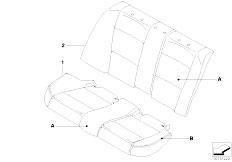 E90N 335xi N54 Sedan / Individual Equipment/  Indiv Cover Basic Seat Rear