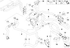 E60 530i M54 Sedan / Heater And Air Conditioning/  Independ Heating Water Valves Ihka High