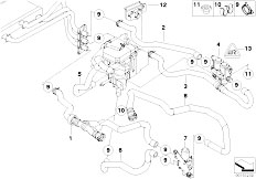 E61 530xd M57N2 Touring / Heater And Air Conditioning/  Independ Heating Water Valves Ihka High