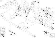 E61 523i N52 Touring / Heater And Air Conditioning/  Independ Heating Water Valves Ihka High