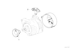 E36 316i M40 Sedan / Engine Electrical System/  Alternator Individual Parts 70a