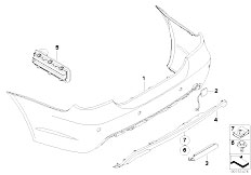 E60 530xd M57N2 Sedan / Vehicle Trim/  M Trim Panel Bumper Rear Sa715