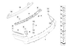E83N X3 2.0d M47N2 SAV / Vehicle Trim/  Bumper Trim Panel Rear