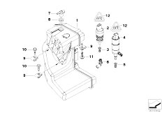 E46 M3 S54 Coupe / Vehicle Electrical System/  Windshield Cleaning Container