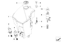 E83 X3 2.0d M47N2 SAV / Vehicle Electrical System Head Lamp Cleaning Device Container
