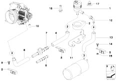 E38 740iL M62 Sedan / Fuel Preparation System Fuel Tank Breath Valve Disturb Air Valve