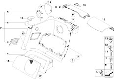 E85 Z4 2.5si N52 Roadster / Vehicle Trim/  Lateral Trim Panel Rear