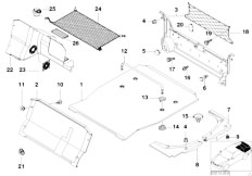 E38 750i M73 Sedan / Vehicle Trim/  Trunk Trim Panel