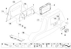 E65 750i N62N Sedan / Individual Equipment/  Indi Mount Parts Rear Seat Infotainment