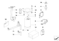 E38 730d M57 Sedan / Heater And Air Conditioning/  Drying Container Small Parts