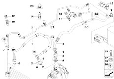 E60 M5 S85 Sedan / Heater And Air Conditioning Coolant Lines