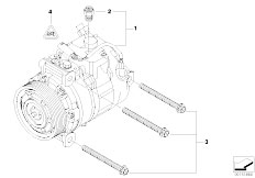 E93 325i N53 Cabrio / Heater And Air Conditioning/  Air Conditioner Compressor