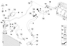 E83N X3 3.0si N52N SAV / Heater And Air Conditioning/  Coolant Lines