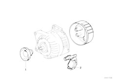 E36 318is M42 Sedan / Engine Electrical System Alternator Individual Parts 80a